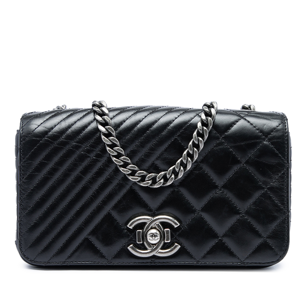 Pre-Loved Chanel Small Quilted Aged Calfskin Coco Boy Flap